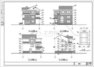 某农村三层住宅楼建筑设计施工图 含结构