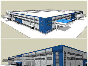 车间工厂工业产业创意园工业产业园工厂房建筑工业建筑规划su模型设计图下载 图片0.93mb 建筑模型库 su模型